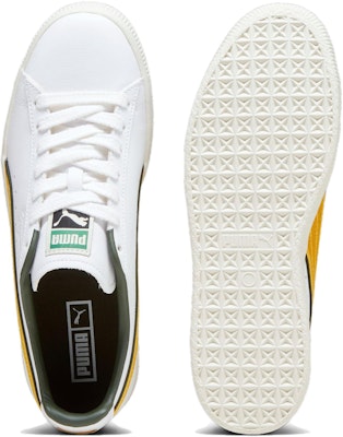 プーマ クライド バーシティ 白黄 (Puma Clyde Varsity 白黄) 394684-02 Shop プーマ クライド バーシティ 白黄 (Puma Clyde Varsity 白黄) 394684-02