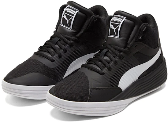 Puma Clyde All-Pro Mid Zwart 195512-01 Shop Puma Clyde All-Pro Mid Zwart 195512-01