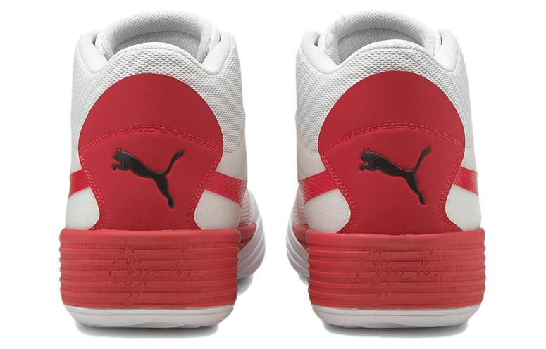 Shop プーマ クライド オールプロ MID 白/赤 195512-04