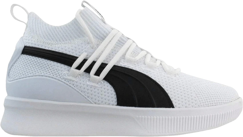Grade School Puma Clyde Court White Black 193014 02 193014 02