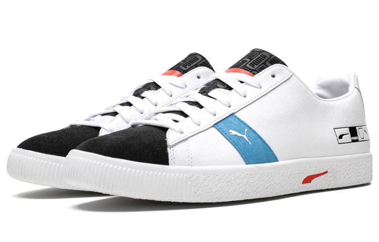 Lookbook Kasut Kasual Puma Clyde Hacked Archive Putih/Biru/Merah 372784-02