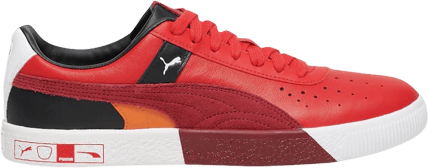 Puma Clyde Hacked Perforated Toe Red 373869 01 373869 01