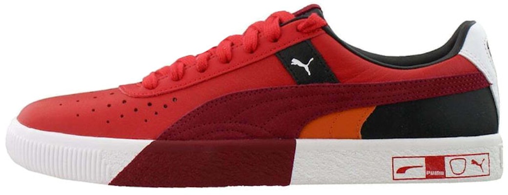 Puma Clyde Hacked Perforated Toe 'Red' 373869-01 Buy Puma Clyde Hacked Perforated Toe 'Red' 373869-01