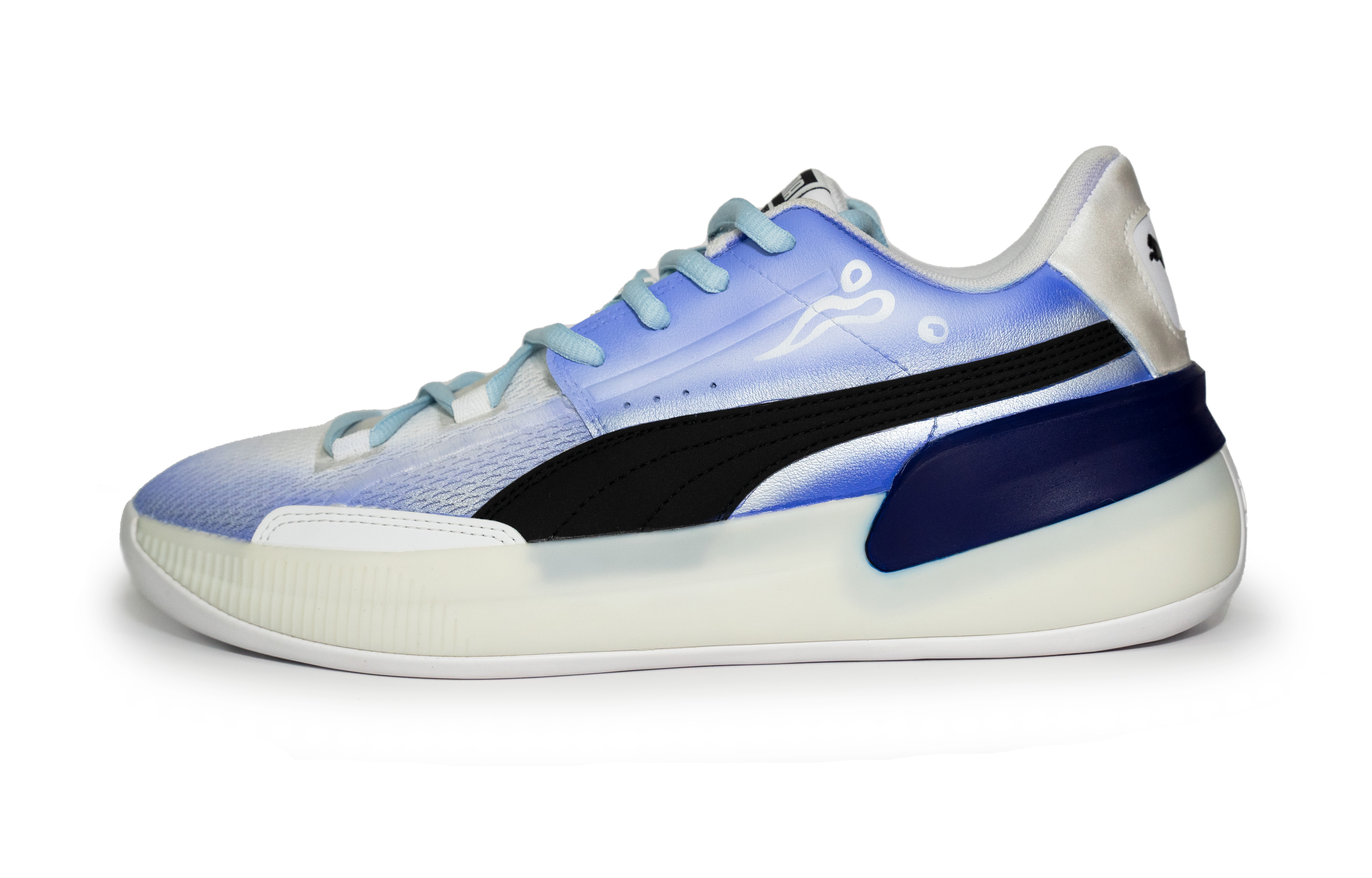 Puma Clyde Hardwood Ocean Blue Basketball Shoes - Low Top, Cushioned, Durable Sneakers. 194454-01 (Team258 - Ocean Blue)