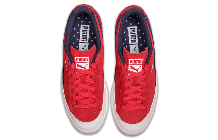 Lookbook Puma Clyde Rubber Toe 4th 'Rojo Azul' 367707-01