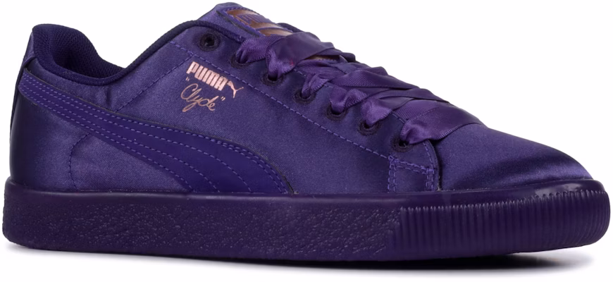 (小童) Puma Clyde 缎面 '紫蓝色' 367469-01 Order (小童) Puma Clyde 缎面 '紫蓝色' 367469-01