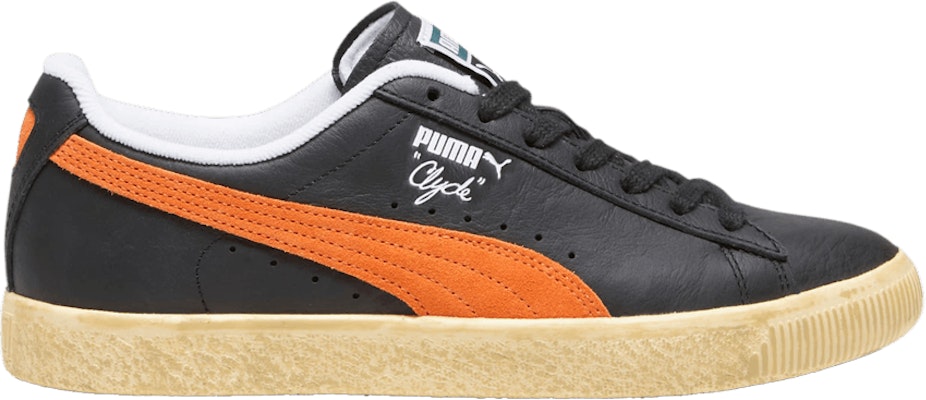 Puma Clyde Vintage Black Rickie Orange 394687 02