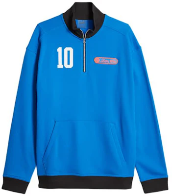 Puma Clydes Closet Pullover Sweatshirt Racing Blue with Colorblock Print 622034-01 Buy Puma Clydes Closet Pullover Sweatshirt Racing Blue with Colorblock Print 622034-01
