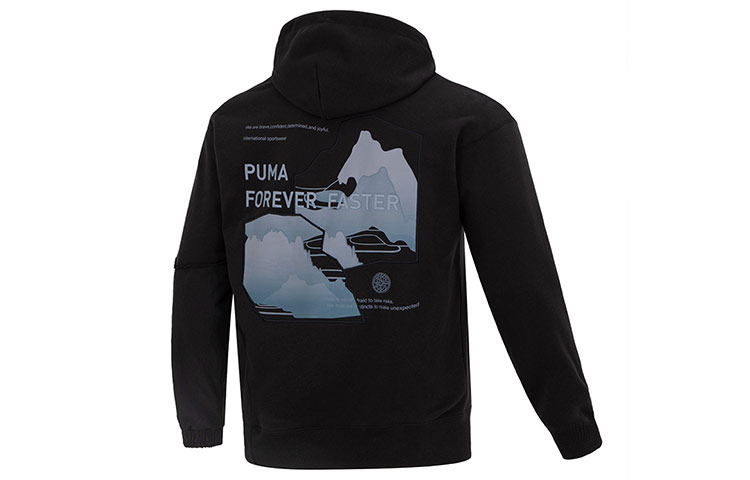 Puma CNY Chinese New Year Bz Zaozhi Logo Hoodie Black Casual Sweatshirt 539593-01