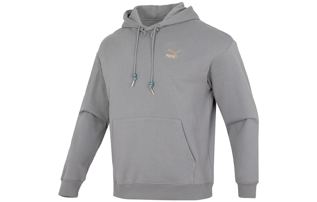 Puma CNY Year of the Dragon Letter Print Hoodie Unisex - Grey 625833-62