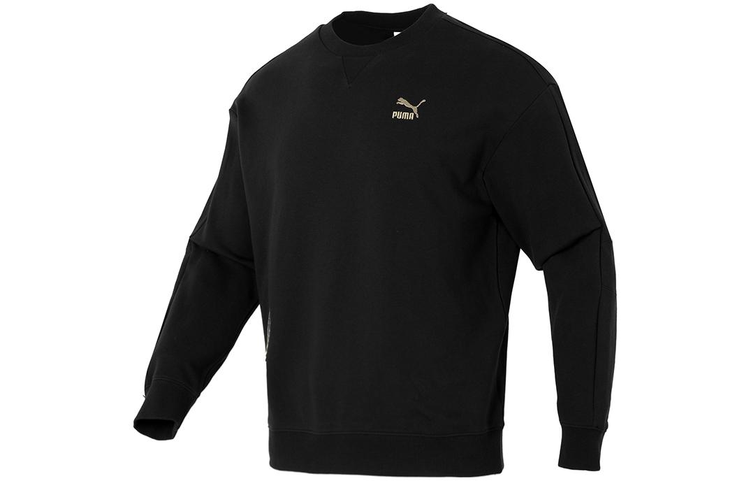 Puma CNY Year of the Dragon Logo Embroidered Sweatshirt Black Unisex Fitness Crew 625834-01