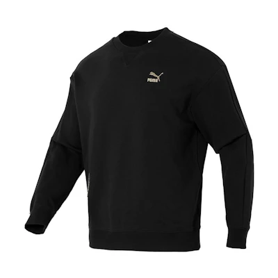 Puma CNY Year of the Dragon Logo Embroidered Sweatshirt Black Unisex Fitness Crew 625834-01