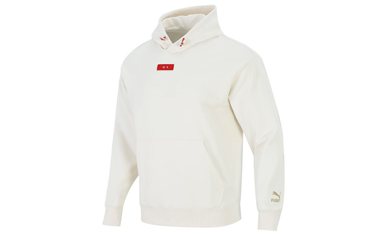 Puma CNY Year of the Tiger Knit Hoodie White Casual Sportswear 536049-65