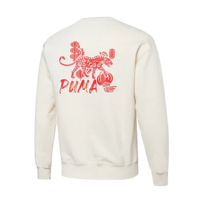 Puma CNY Yott Graphic Crew White Sweatshirt - Year of the Tiger Edition Unisex 534740-65
