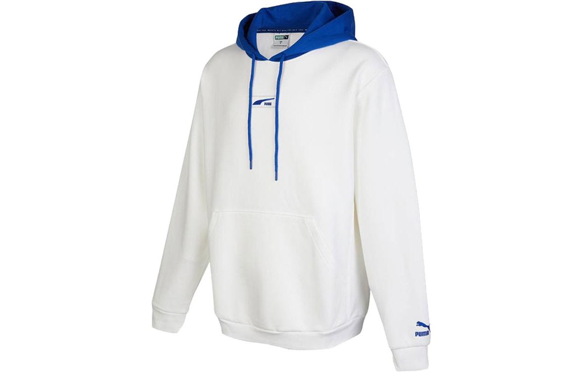 Puma Color-Block Embroidered Logo Casual Sweatshirt - White 539725-02