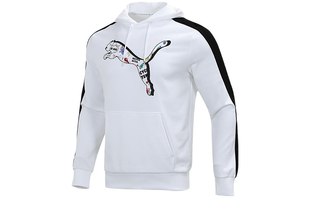 Puma Colorblock Casual Hoodie Unisex White 534513-02
