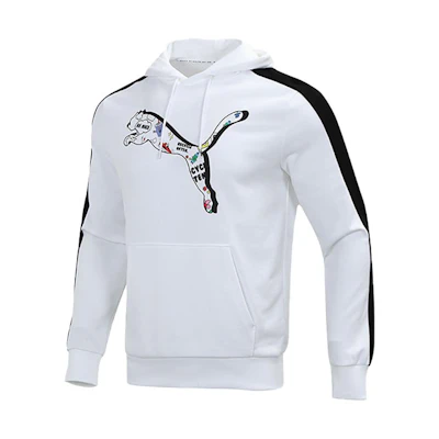 Puma Colorblock Casual Hoodie Unisex White 534513-02