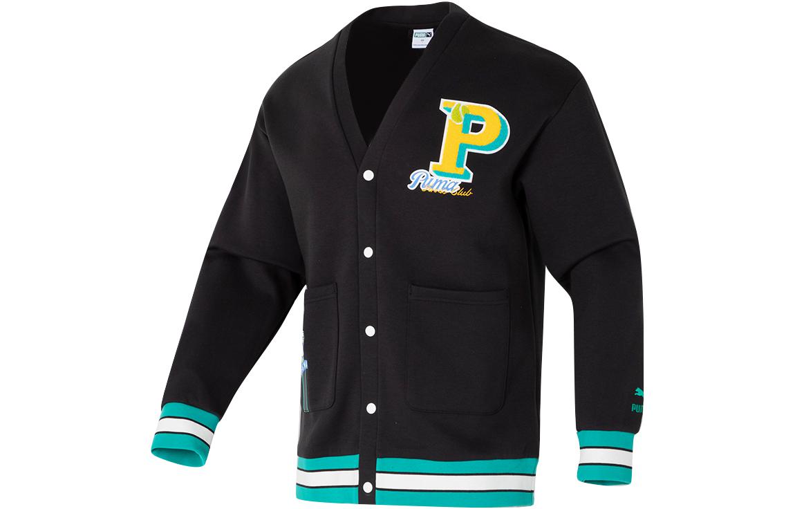 Puma Colorblock Casual Long Sleeve Jacket Unisex Black 625798-01