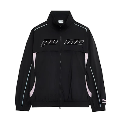 Puma Colorblock Embroidered Full-Zip Retro Track Jacket Unisex - Black 628086-01