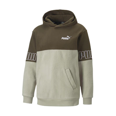 Puma Colorblock Fleece Hoodie Pebble Gray 672513-68