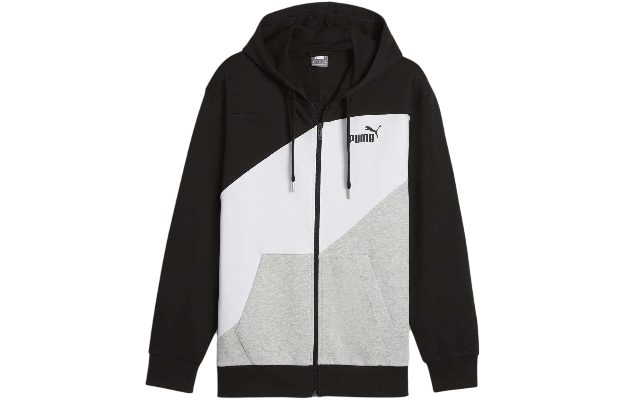 Puma Colorblock Full-Zip Training Hoodie - Black 678934-01