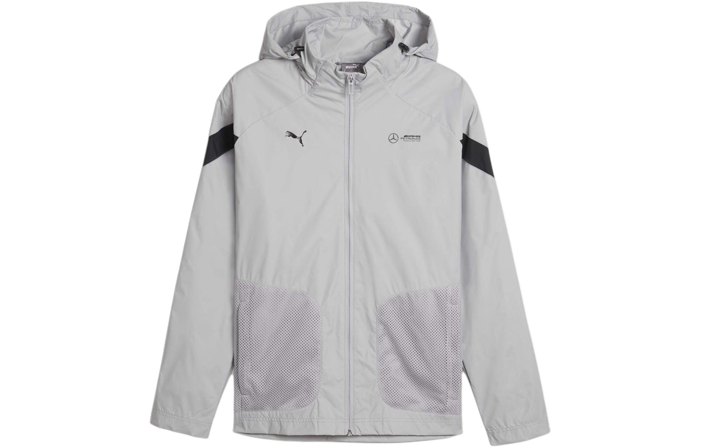 Puma Colorblock Hooded Jacket Gray 623739-02
