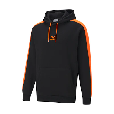 Puma Colorblock Hoodie Black/Orange Casual Sportswear 530272-51