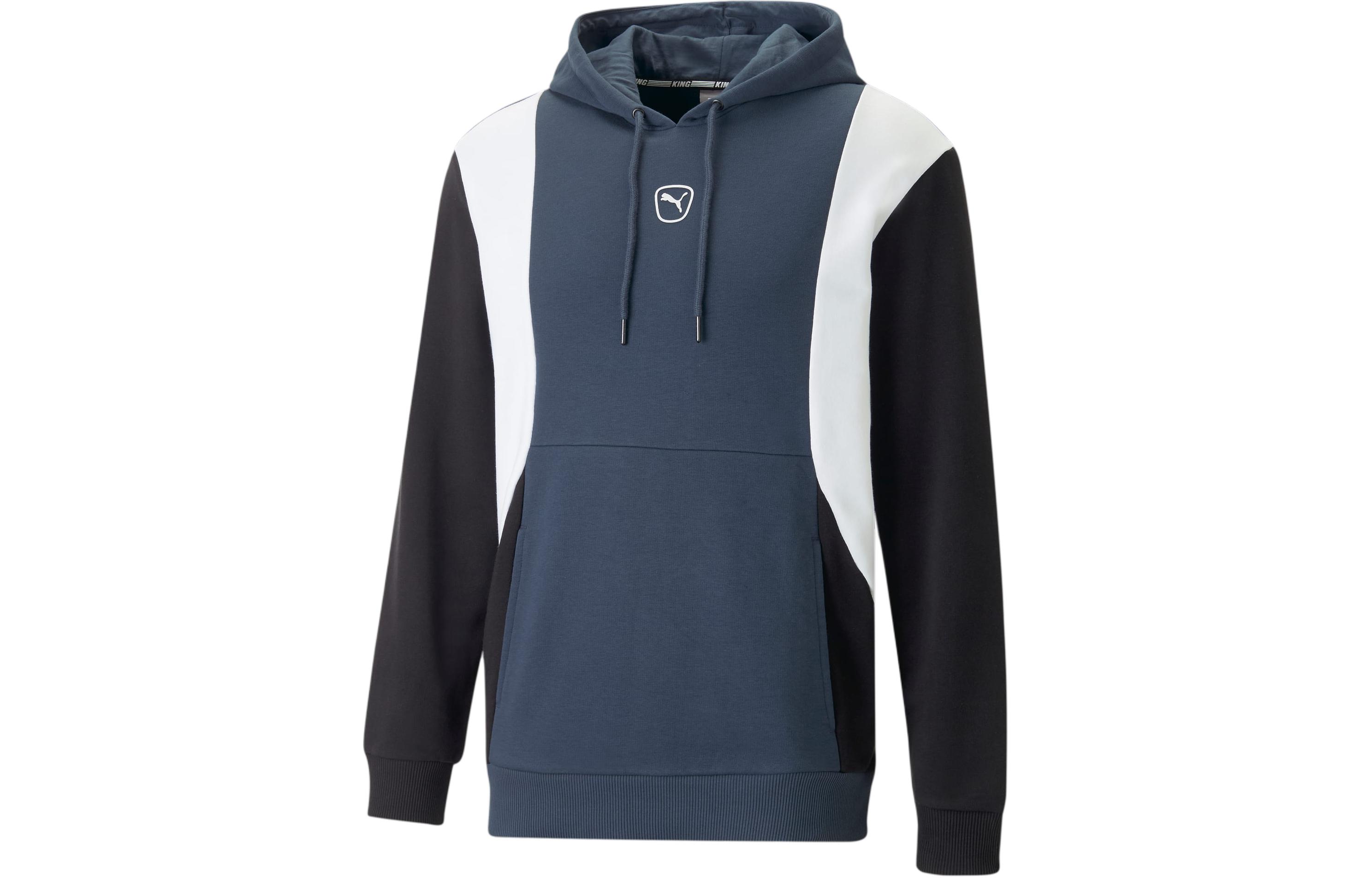 Puma Colorblock Hoodie Men’s Blue Long-Sleeve Casual Sweatshirt 658666-03
