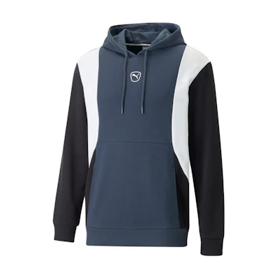 Puma Colorblock Hoodie Men’s Blue Long-Sleeve Casual Sweatshirt 658666-03