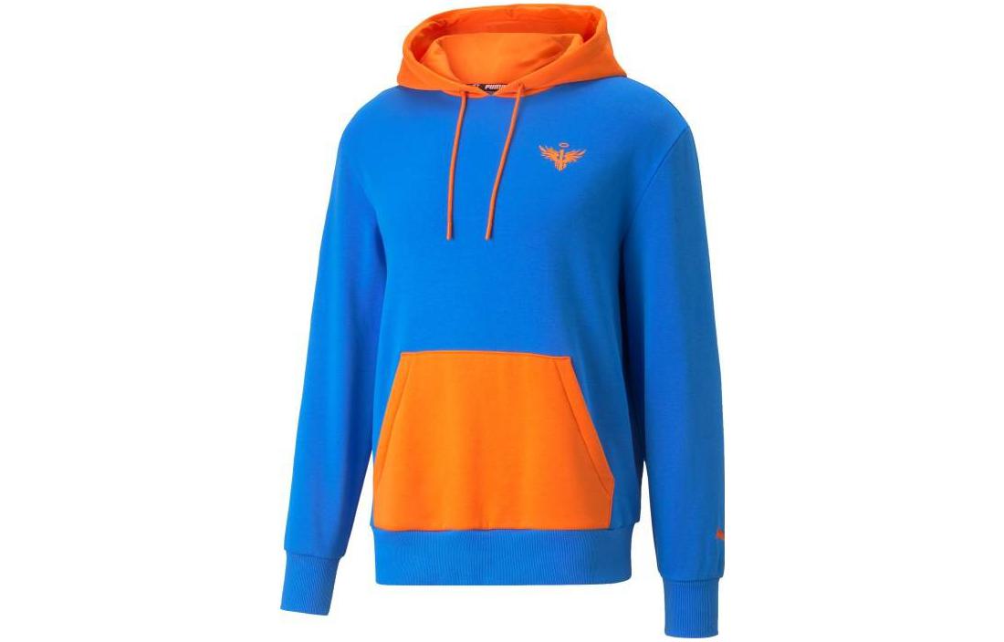 Puma Colorblock Hoodie with Logo Graphic Print - Blue 538001-01