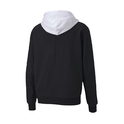 Puma Colorblock Knit Hooded Jacket Black White Running Training Apparel 582733-01