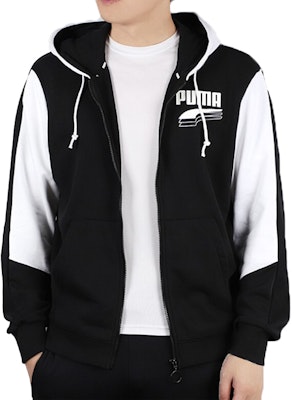 푸마 컬러블록 니트 후드 재킷 블랙 화이트 러닝 트레이닝 의류 582733-01 Purchase 푸마 컬러블록 니트 후드 재킷 블랙 화이트 러닝 트레이닝 의류 582733-01