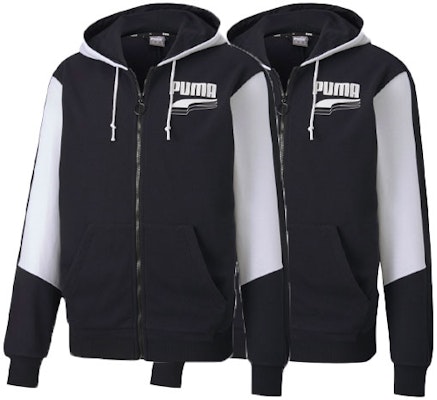 푸마 컬러블록 니트 후드 재킷 블랙 화이트 러닝 트레이닝 의류 582733-01 Cheap 푸마 컬러블록 니트 후드 재킷 블랙 화이트 러닝 트레이닝 의류 582733-01