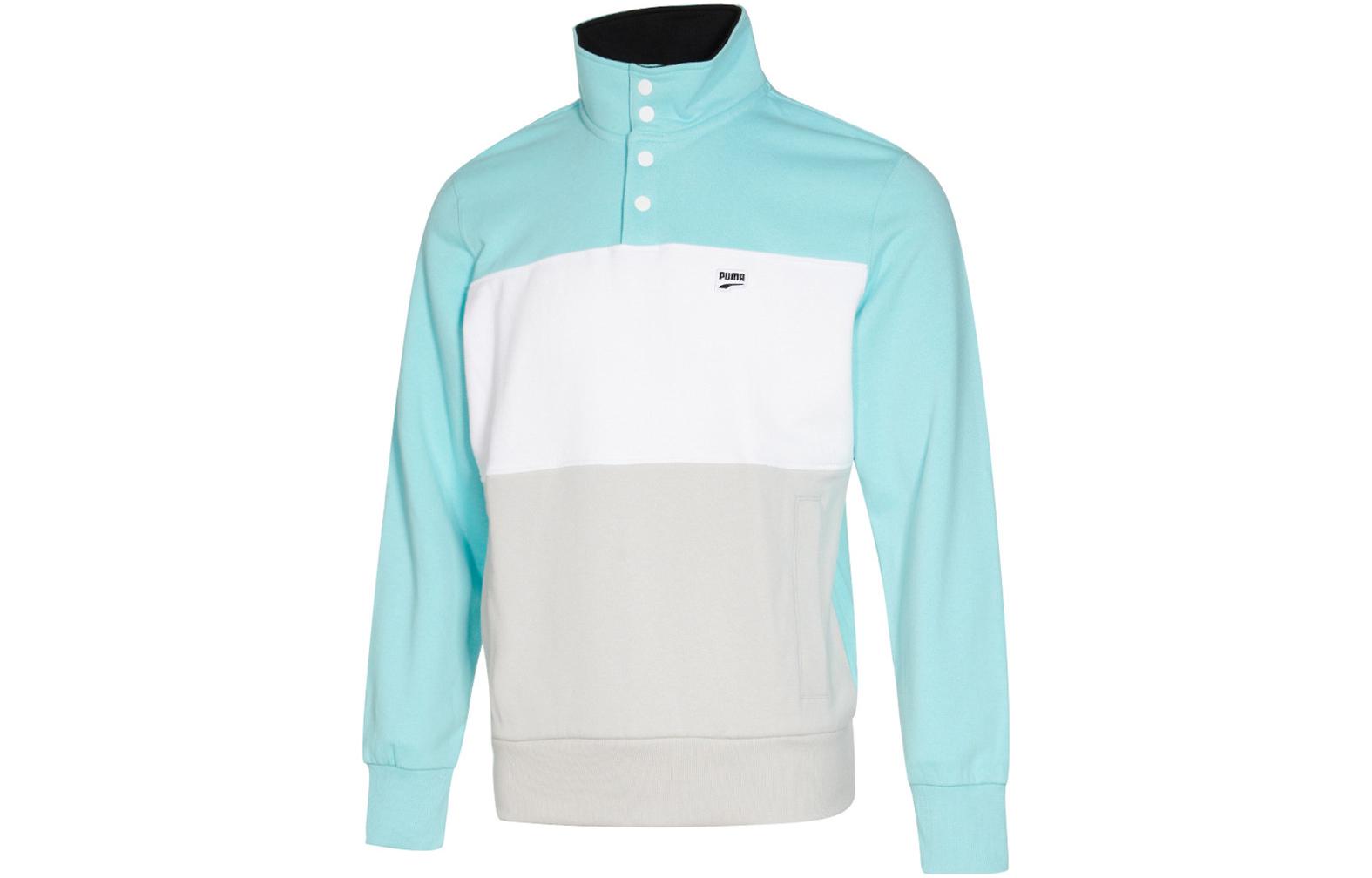 Puma Colorblock Knitted Pullover Sweatshirt Angel Blue 531431-49