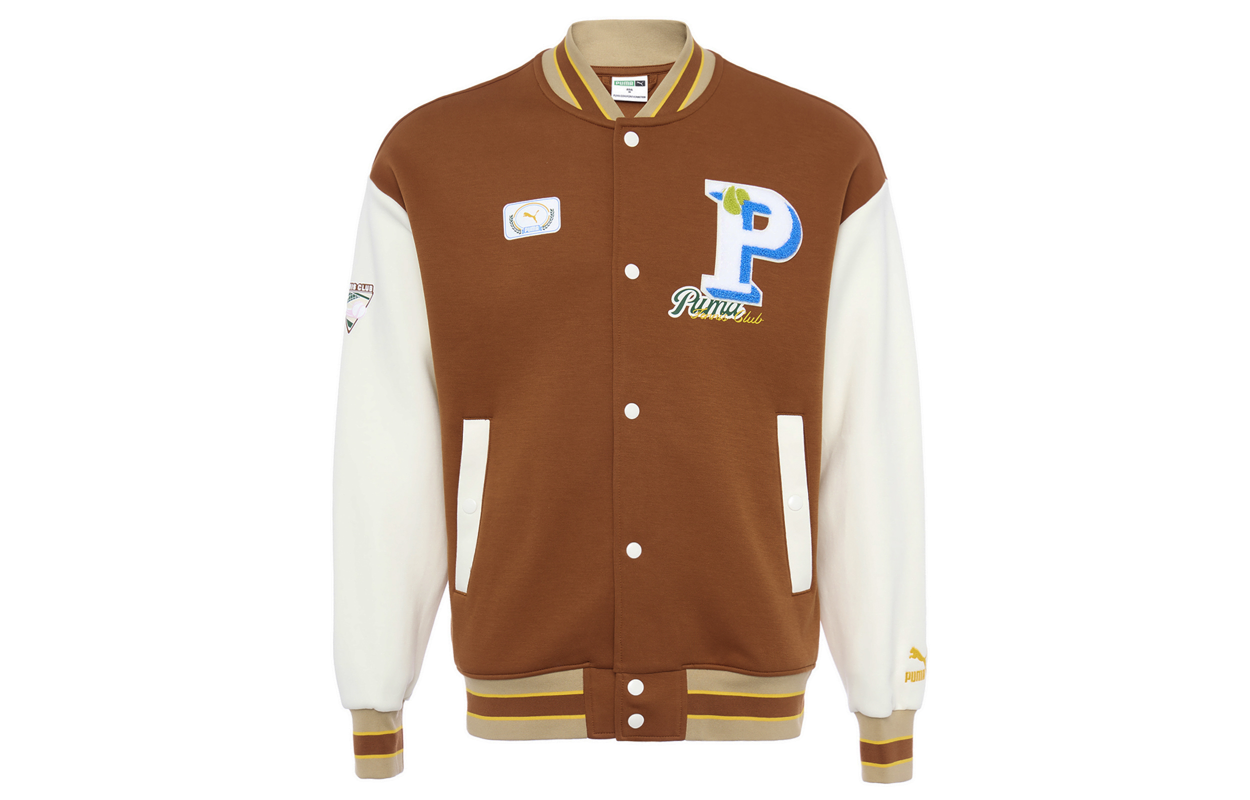 Puma Colorblock Letter Print Breathable Running Jacket Unisex - Brown 625797-81
