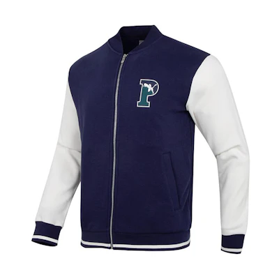Puma Colorblock Letter Print Casual Jacket - Blue 678713-06