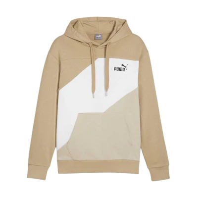 Puma Colorblock Lettering Hoodie Casual Long Sleeve in Khaki 678931-83