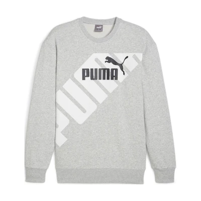 Puma Colorblock Logo Crewneck Sweatshirt Gray 681298-04