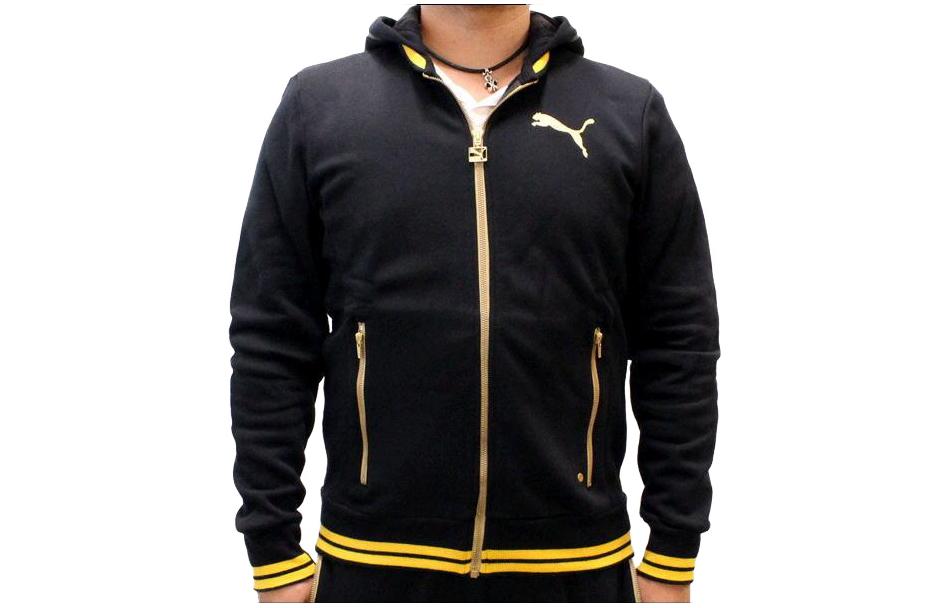 Puma Colorblock Logo Fit Hoodie Sports Jacket - Dark Gray 564822-01