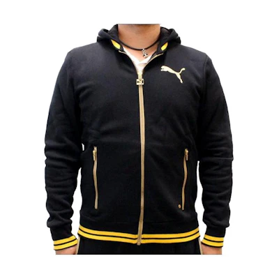 Puma Colorblock Logo Fit Hoodie Sports Jacket - Dark Gray 564822-01