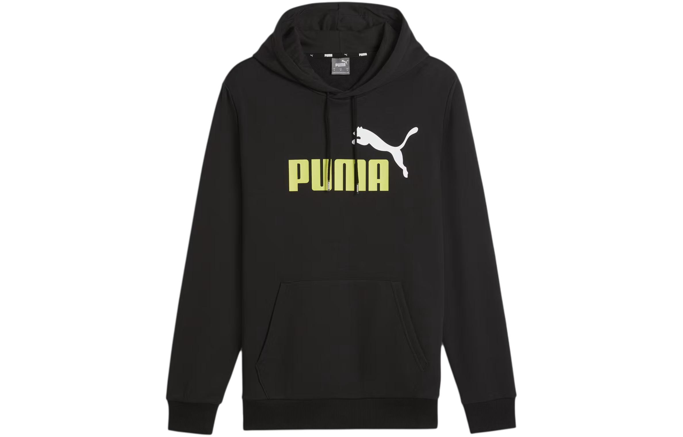 Puma Colorblock Logo Hoodie Black Long Sleeve Casual Sweatshirt 586765-59
