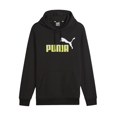 Puma Colorblock Logo Hoodie Black Long Sleeve Casual Sweatshirt 586765-59