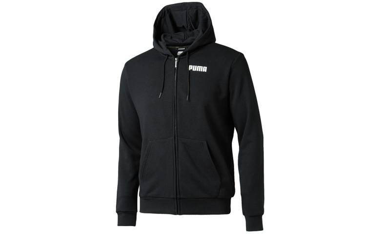 Puma Colorblock Logo Hoodie Jacket Men’s Black 855279-01