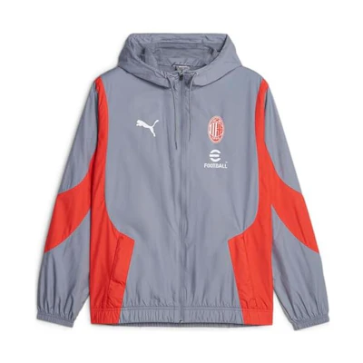 Puma Colorblock Logo Hoodie Zip Jacket Gray 772233-08