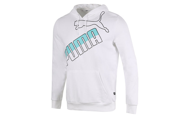 Puma Colorblock Logo Knit Sweatshirt White 588667-02