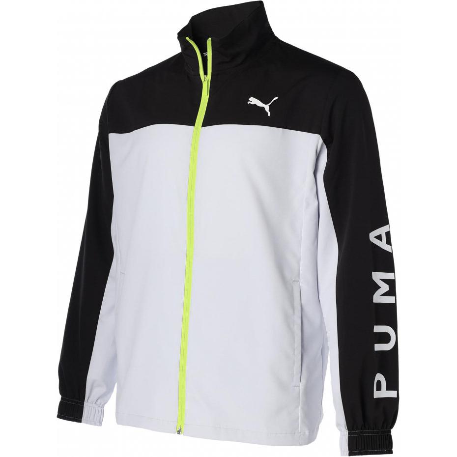 Puma Colorblock Logo Print Stand Collar Jacket - Black/White 525229-02