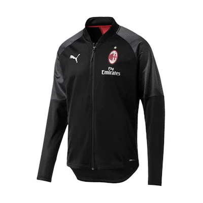 Puma Colorblock Print Baseball Collar Manchester Jacket Unisex - Black 754864-01