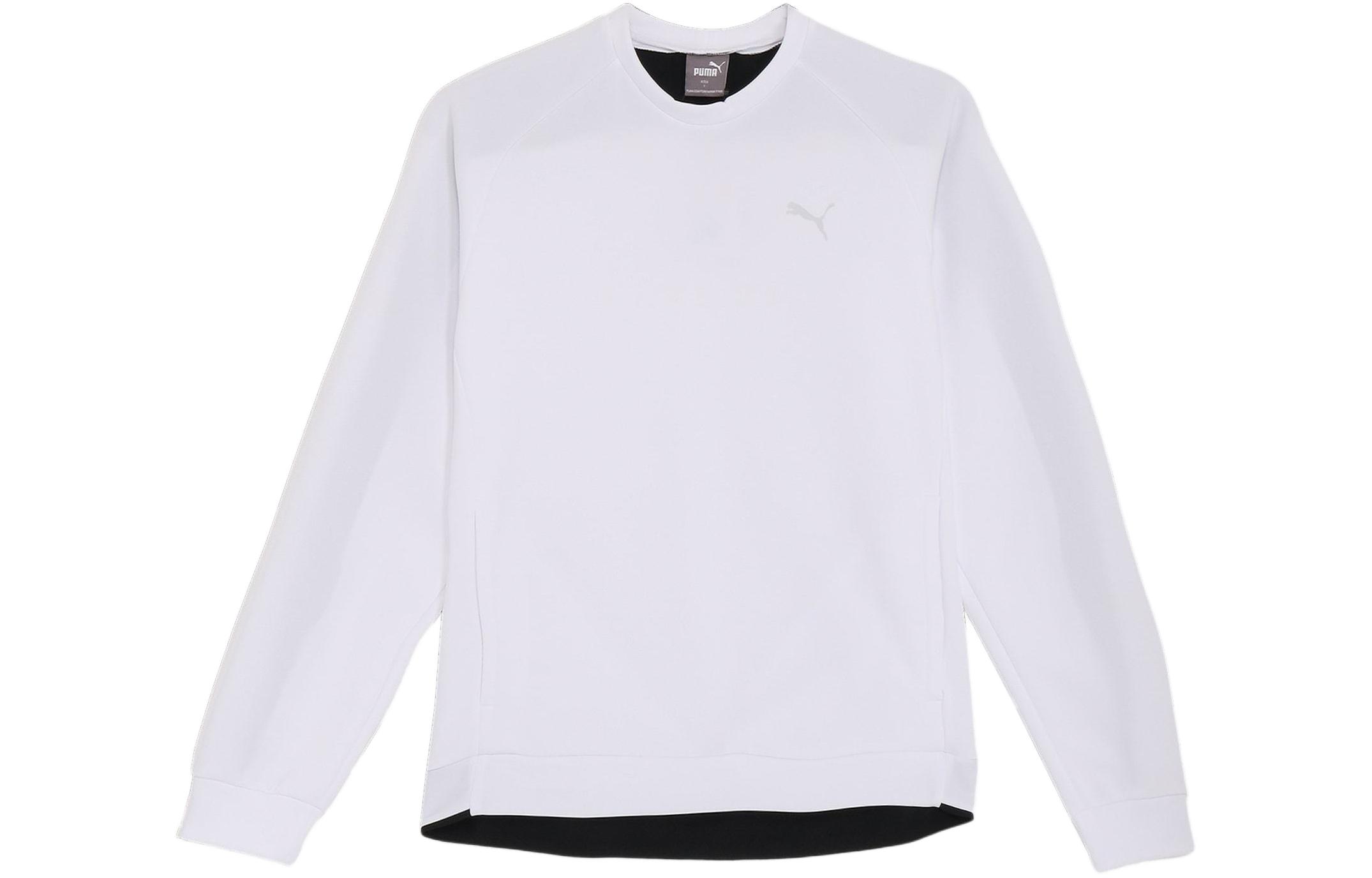 Puma Colorblock Pullover Casual Sweatshirt White 627574-03