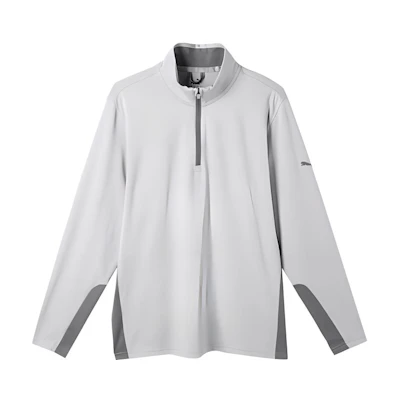 Puma Colorblock Quarter-Zip Stand Collar Sweatshirt Cement Gray - Casualwear 599127-04