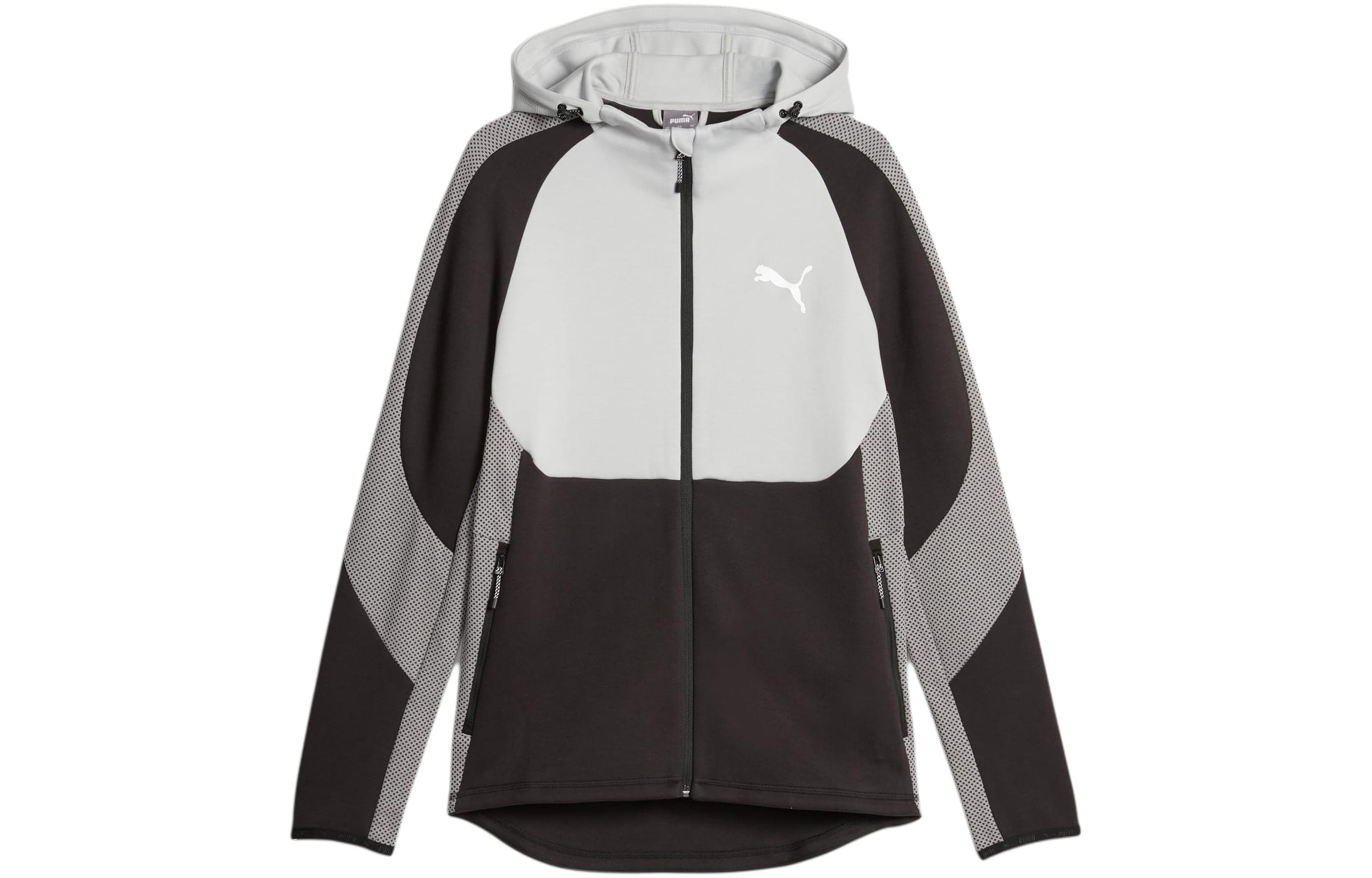 Puma Colorblock Raglan Sleeve Hoodie Zip Jacket with Logo 678359-14